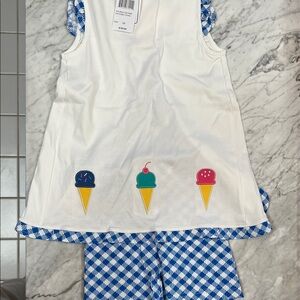 Florence Eiseman White and Blue Ice Cream Matching Set